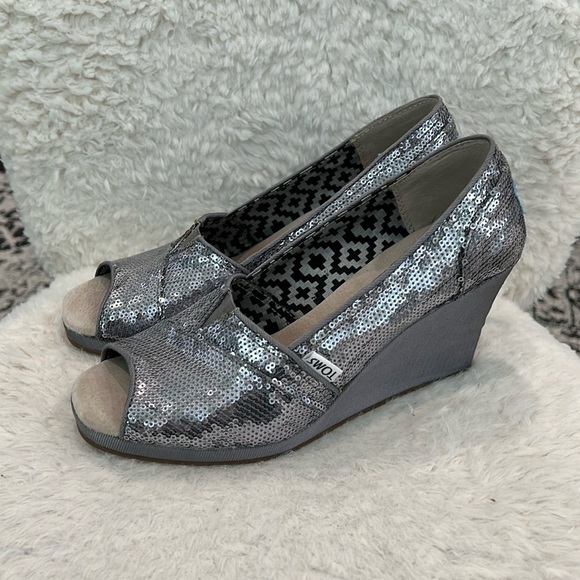 Toms Sequin wedges - Picture 1 of 4